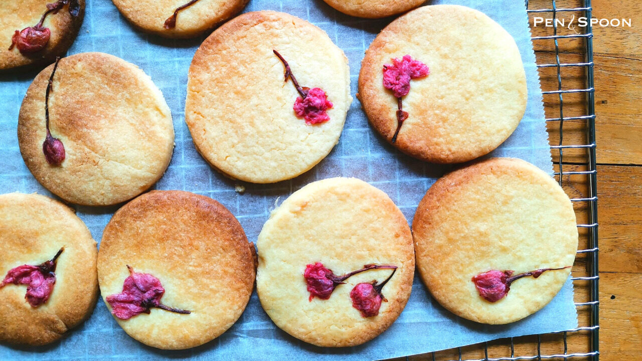 桜サブレのレシピ 型抜きクッキー アーモンドプードルなし 食メディア Pen Spoon ペンとスプーン